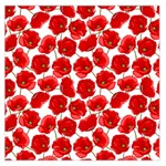 Flower Poppies Plant Petal Square Satin Scarf (36  x 36 )