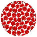 Flower Poppies Plant Petal UV Print Acrylic Ornament Round