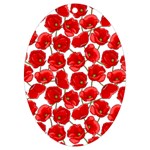 Flower Poppies Plant Petal UV Print Acrylic Ornament Oval