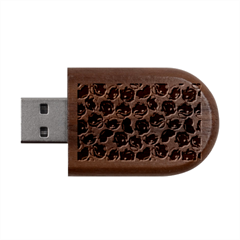 Flower Poppies Plant Petal Wood Oval USB Flash Drive from ArtsNow.com USB