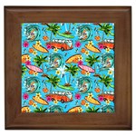 Summer Pattern Seamless Framed Tile