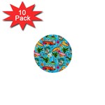 Summer Pattern Seamless 1  Mini Buttons (10 pack) 