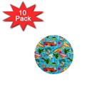 Summer Pattern Seamless 1  Mini Magnet (10 pack) 