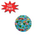 Summer Pattern Seamless 1  Mini Magnets (100 pack) 