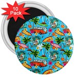 Summer Pattern Seamless 3  Magnets (10 pack) 