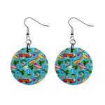 Summer Pattern Seamless Mini Button Earrings