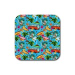 Summer Pattern Seamless Rubber Coaster (Square)