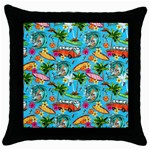 Summer Pattern Seamless Throw Pillow Case (Black)