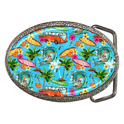 Summer Pattern Seamless Belt Buckles from ArtsNow.com Front