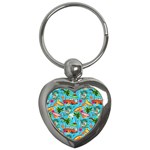 Summer Pattern Seamless Key Chain (Heart)