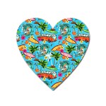 Summer Pattern Seamless Heart Magnet