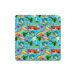 Summer Pattern Seamless Square Magnet