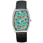 Summer Pattern Seamless Barrel Style Metal Watch