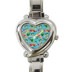 Summer Pattern Seamless Heart Italian Charm Watch