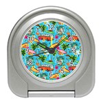 Summer Pattern Seamless Travel Alarm Clock