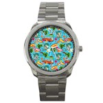 Summer Pattern Seamless Sport Metal Watch