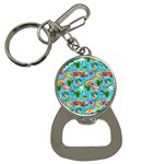 Summer Pattern Seamless Bottle Opener Key Chain