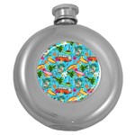 Summer Pattern Seamless Round Hip Flask (5 oz)