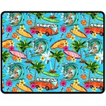 Summer Pattern Seamless Fleece Blanket (Medium)