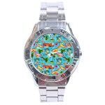 Summer Pattern Seamless Stainless Steel Analogue Watch