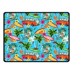 Summer Pattern Seamless Two Sides Fleece Blanket (Small)