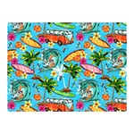 Summer Pattern Seamless Two Sides Premium Plush Fleece Blanket (Mini)