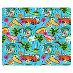 Summer Pattern Seamless Premium Plush Fleece Blanket (Small)