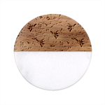 Summer Pattern Seamless Classic Marble Wood Coaster (Round) 