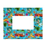 Summer Pattern Seamless White Tabletop Photo Frame 4 x6 