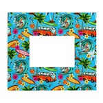 Summer Pattern Seamless White Wall Photo Frame 5  x 7 