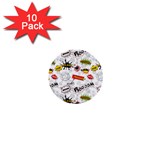 Pattern Seamless Texture Cartoon 1  Mini Buttons (10 pack) 