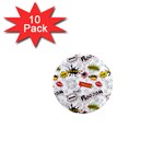 Pattern Seamless Texture Cartoon 1  Mini Magnet (10 pack) 