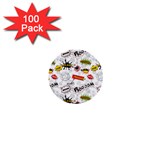 Pattern Seamless Texture Cartoon 1  Mini Buttons (100 pack) 