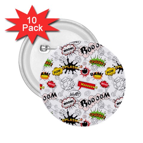 Pattern Seamless Texture Cartoon 2.25  Buttons (10 pack)  from ArtsNow.com Front