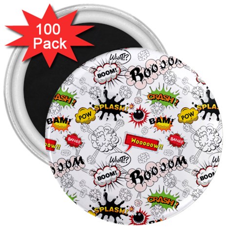 Pattern Seamless Texture Cartoon 3  Magnets (100 pack) from ArtsNow.com Front