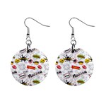 Pattern Seamless Texture Cartoon Mini Button Earrings