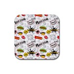 Pattern Seamless Texture Cartoon Rubber Coaster (Square)