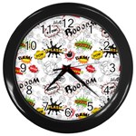 Pattern Seamless Texture Cartoon Wall Clock (Black)