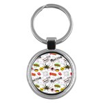 Pattern Seamless Texture Cartoon Key Chain (Round)