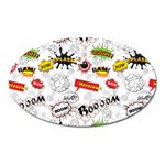 Pattern Seamless Texture Cartoon Oval Magnet