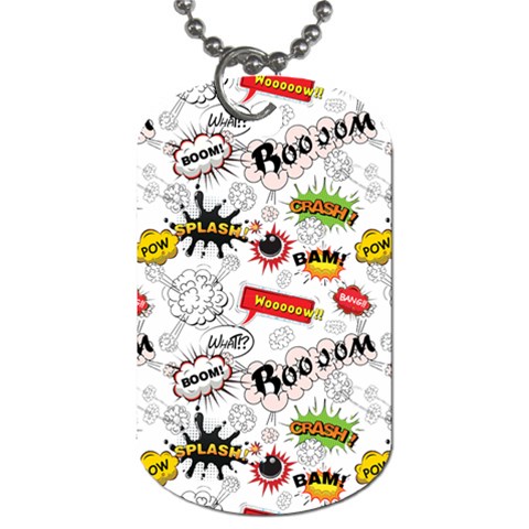 Pattern Seamless Texture Cartoon Dog Tag (One Side) from ArtsNow.com Front