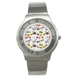 Pattern Seamless Texture Cartoon Stainless Steel Watch