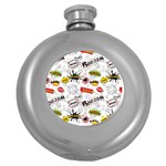 Pattern Seamless Texture Cartoon Round Hip Flask (5 oz)