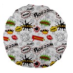 Pattern Seamless Texture Cartoon Large 18  Premium Round Cushions