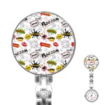 Pattern Seamless Texture Cartoon Stainless Steel Nurses Watch