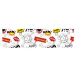 Pattern Seamless Texture Cartoon Oblong Satin Scarf (16  x 60 )