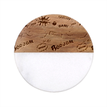 Pattern Seamless Texture Cartoon Classic Marble Wood Coaster (Round) 