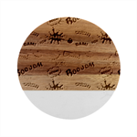 Pattern Seamless Texture Cartoon Marble Wood Coaster (Round)