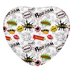 Pattern Seamless Texture Cartoon Heart Glass Fridge Magnet (4 pack)