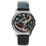 Dragon Snake Legend Japanese Mythology Round Metal Watch